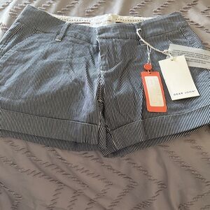 Dear John Women's Pinstripe Shorts - Navy and White